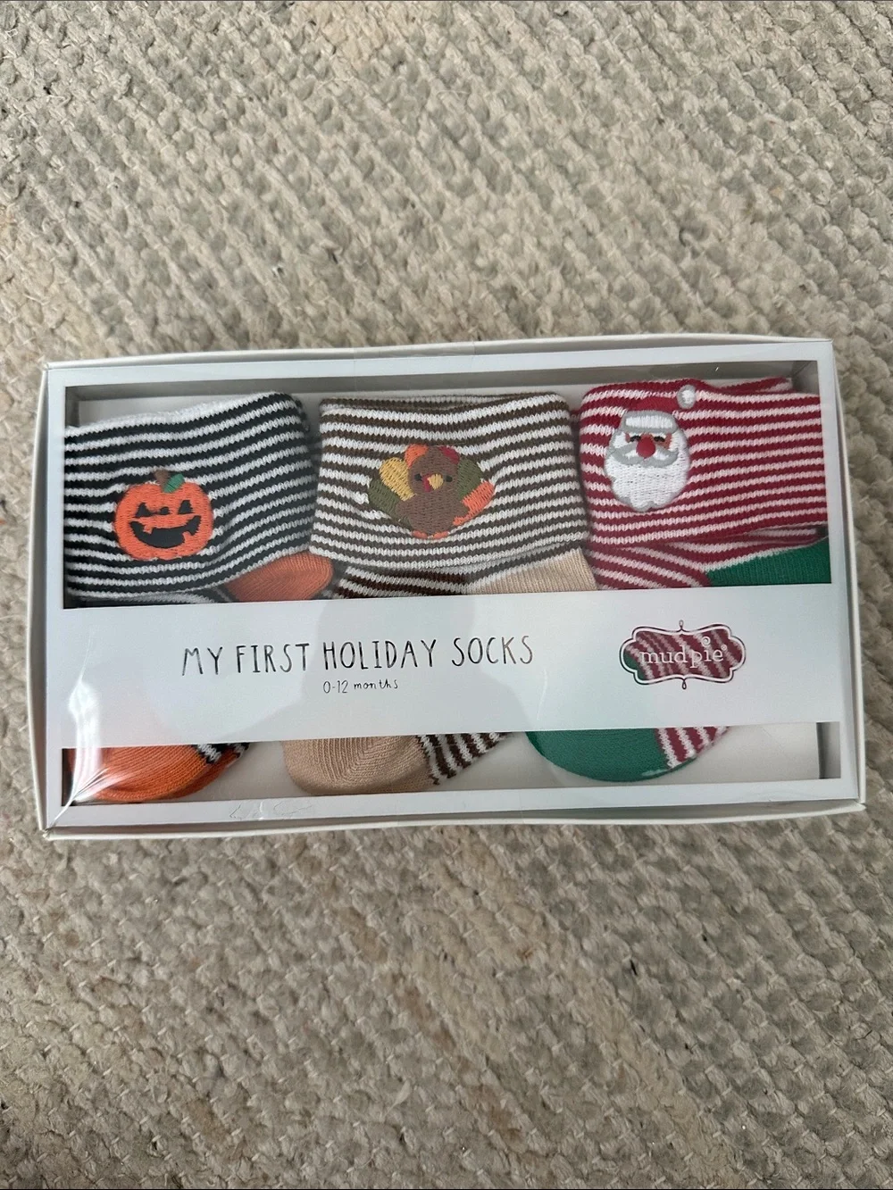 Mud Pie First Holiday Socks